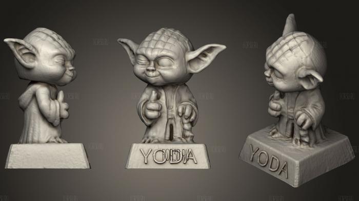 Thumbsup Yoda Mod stl model for CNC